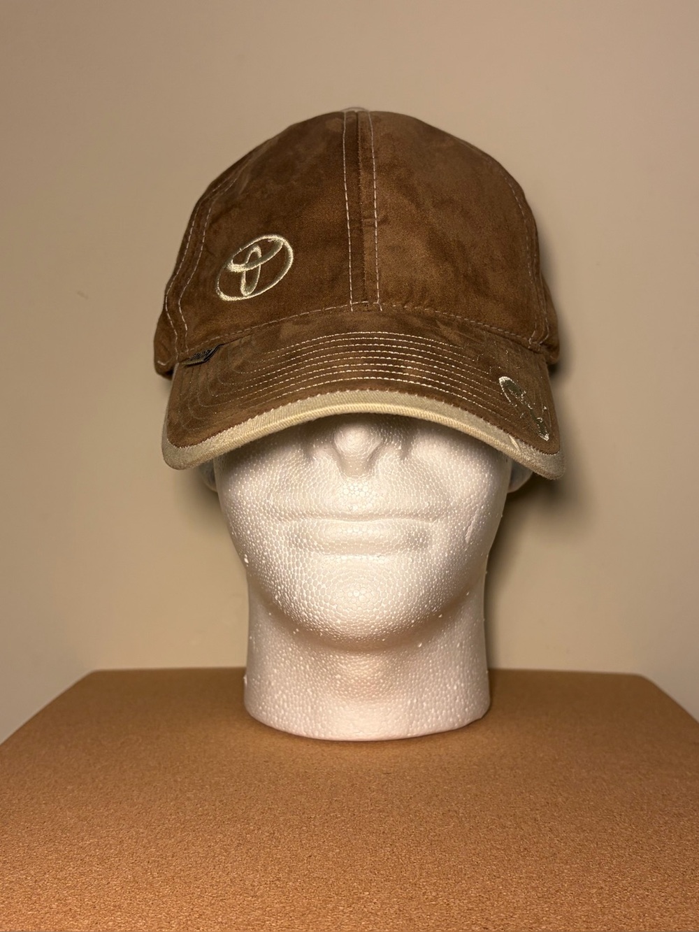 Toyota "Planet Kaizen" Brown Suede Baseball Cap - Adjustable Casual Hat